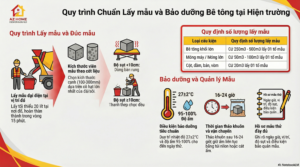 Quy trình lấy mẫu và bảo quản bê tông tại hiện trường