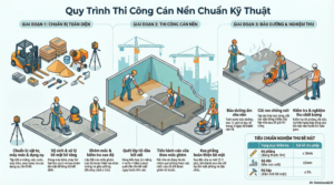 Quy trình thi công cán nền
