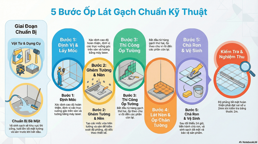 Quy trình thi công ốp lát gạch