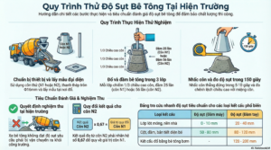 Quy trình thử độ sụt hỗn hợp bê tông