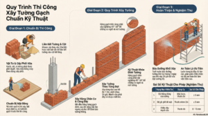 Quy trình thi công xây tường chuẩn kỹ thuật