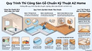 Quy trình thi công sàn gỗ chuẩn kỹ thuật